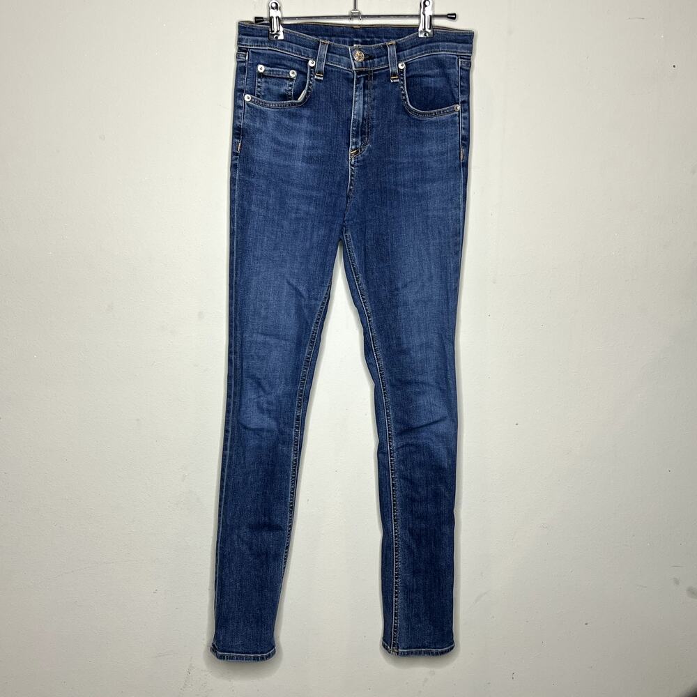 Rag & Bone 10 Inch Pencil Jeans Women 27 Blue Paz Skinny‎ High Rise Denim